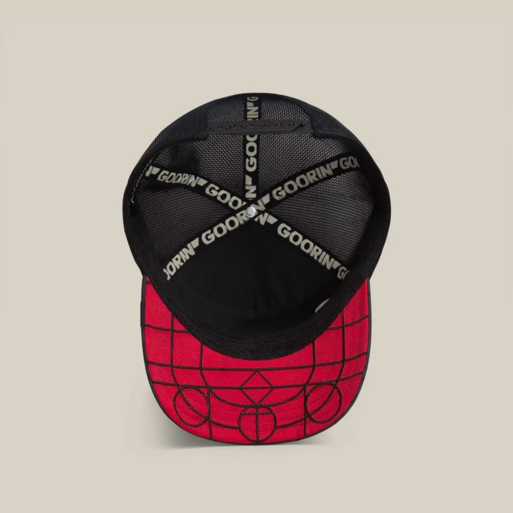 Goorin Brothers “HYMN” Trucker Hat. Mesh Snapback Black/ Red NWT - Picture 11 of 12
